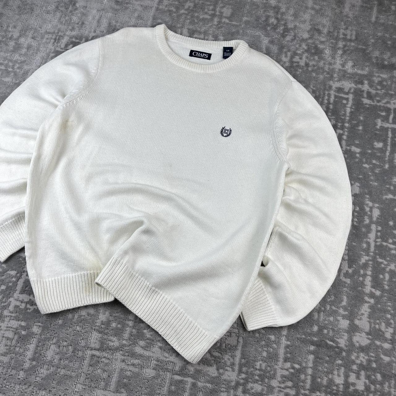 VINTAGE Y2K CHAPS CHUNKY ESSENTIAL KNITTED JUMPER WHITE