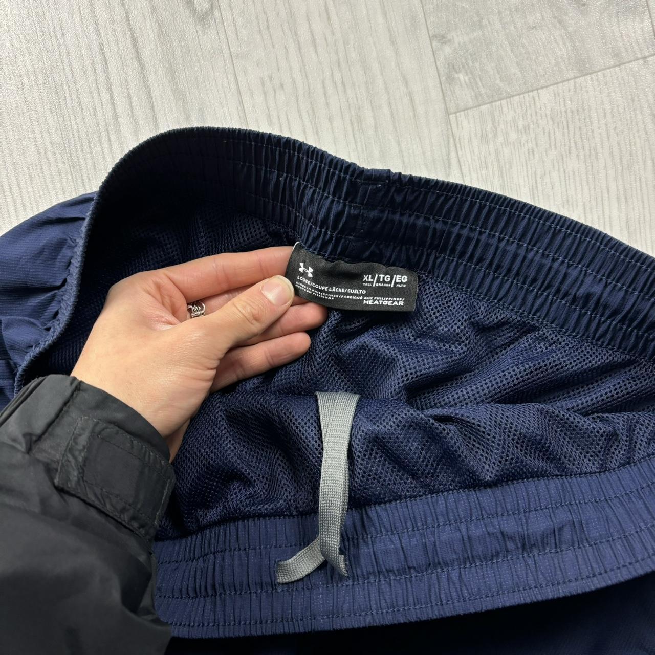 VINTAGE Y2K UNDER ARMOUR WIDE LEG BAGGY TRACKSUIT BOTTOMS NAVY