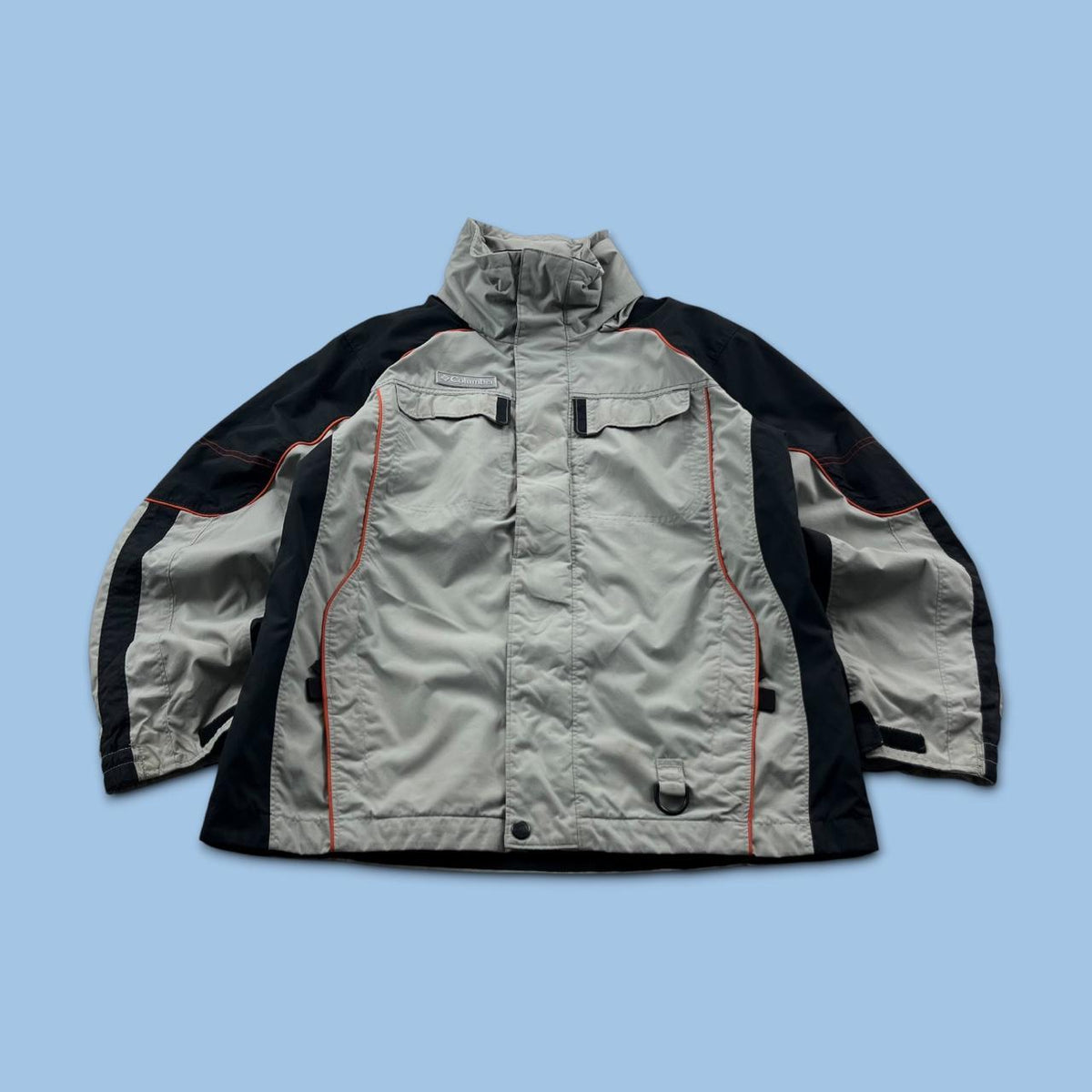 VINTAGE Y2K COLUMBIA UTILITY SKI JACKET GREY BLACK