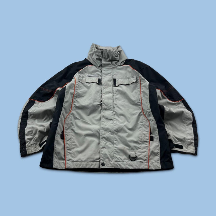 VINTAGE Y2K COLUMBIA UTILITY SKI JACKET GREY BLACK