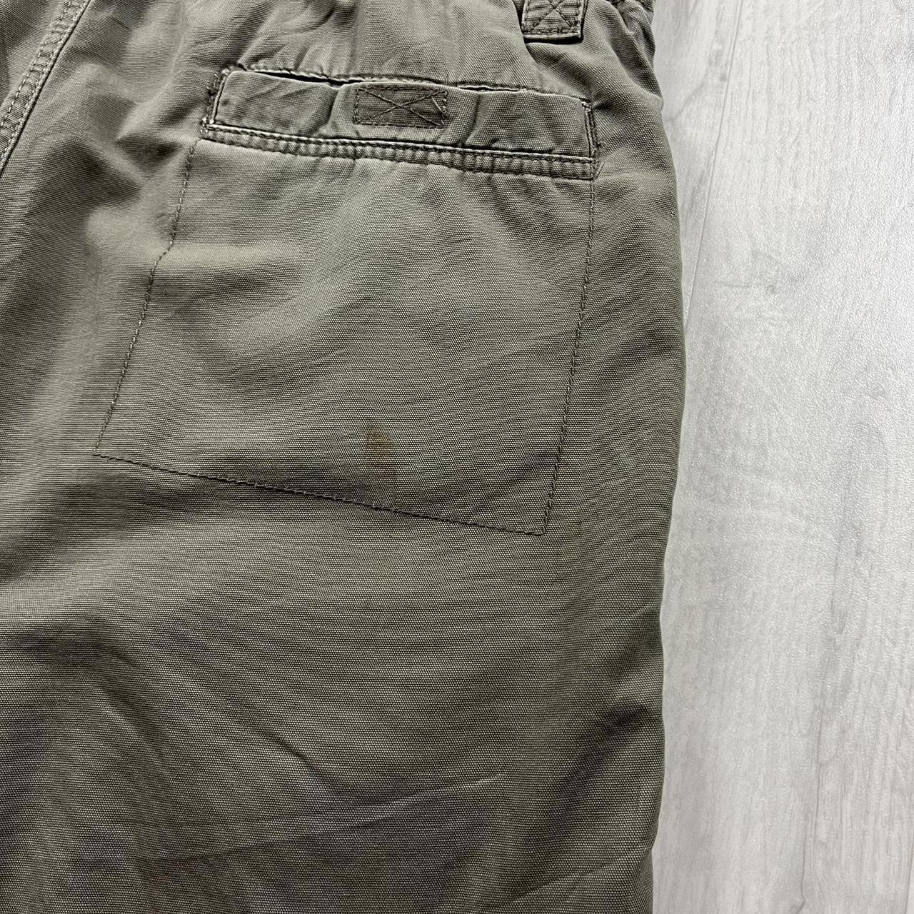 VINTAGE 00s WRANGLER BAGGY LOOSE CARPENTER JORTS KHAKI