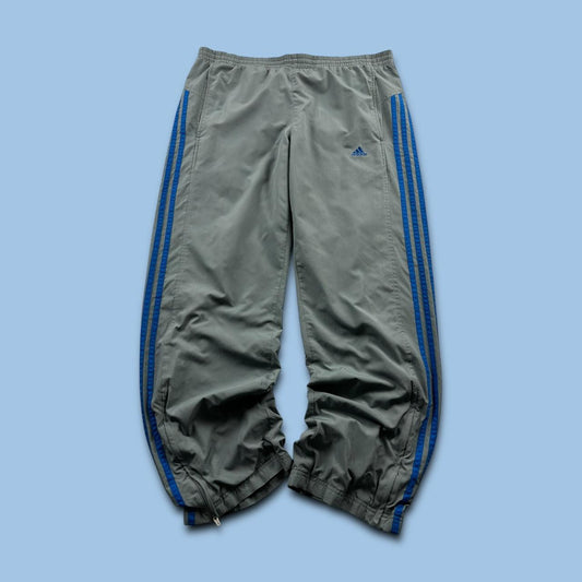 VINTAGE Y2K ADIDAS BAGGY TRACKSUIT BOTTOMS GREY