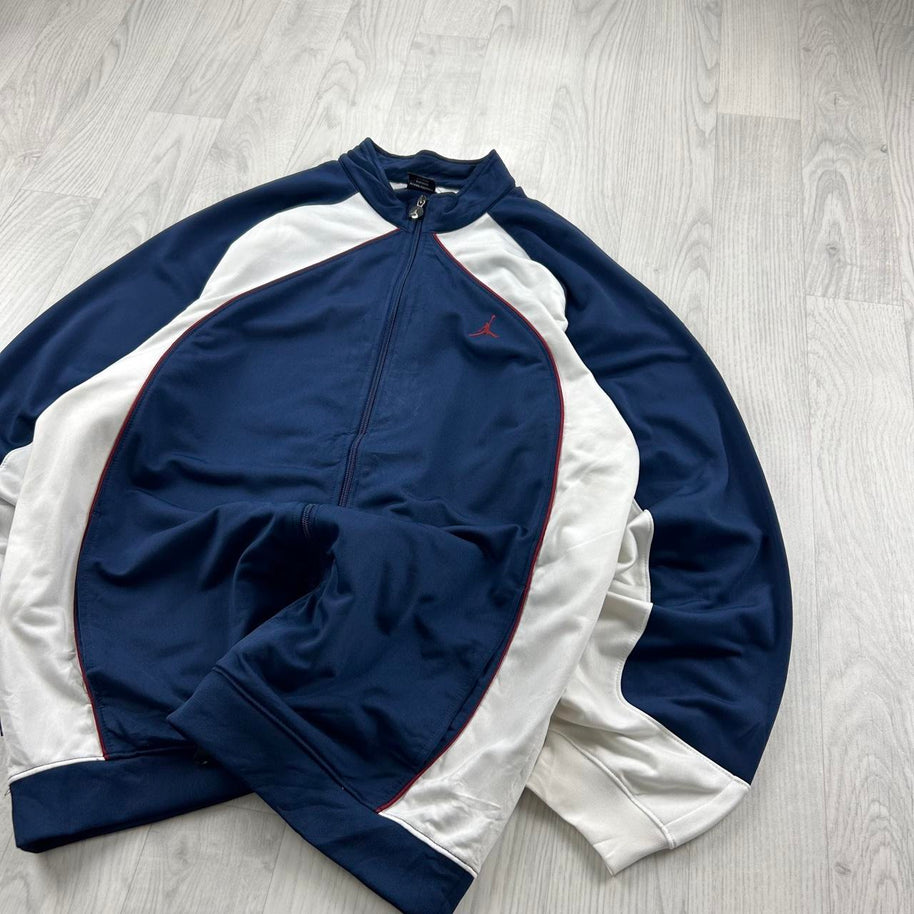 VINTAGE Y2K JORDAN ZIP UP TRACK JACKET NAVY