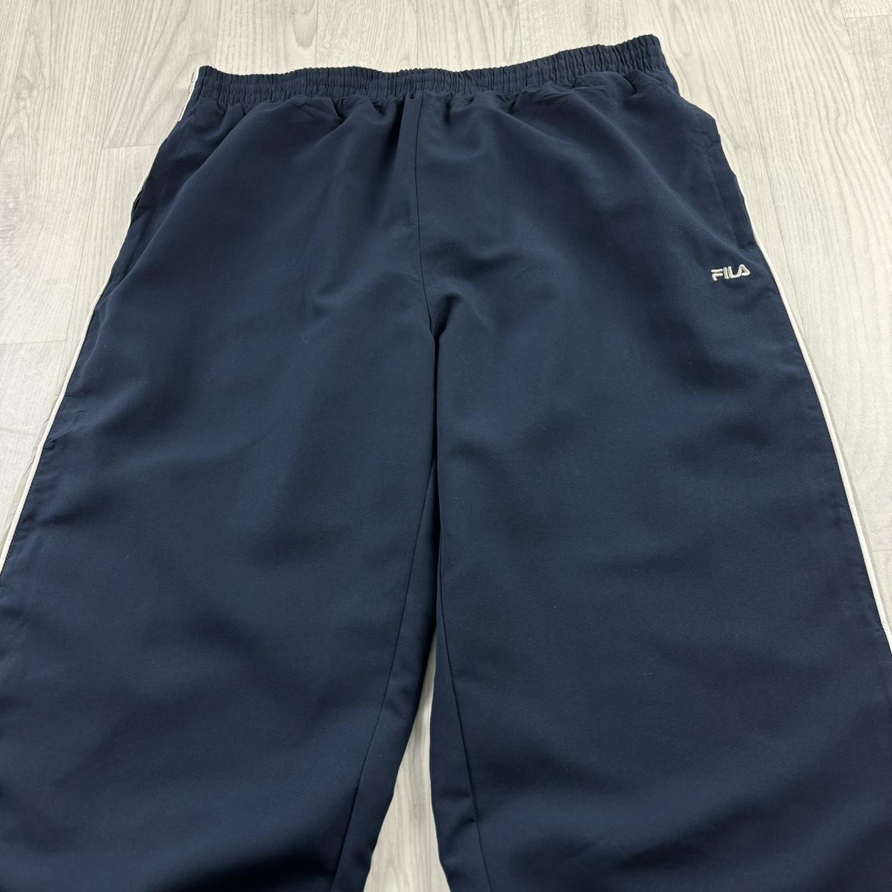 VINTAGE Y2K FILA BAGGY TRACKSUIT BOTTOMS NAVY