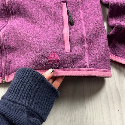 VINTAGE Y2K NIKE ACG ZIP UP FLEECE PINK