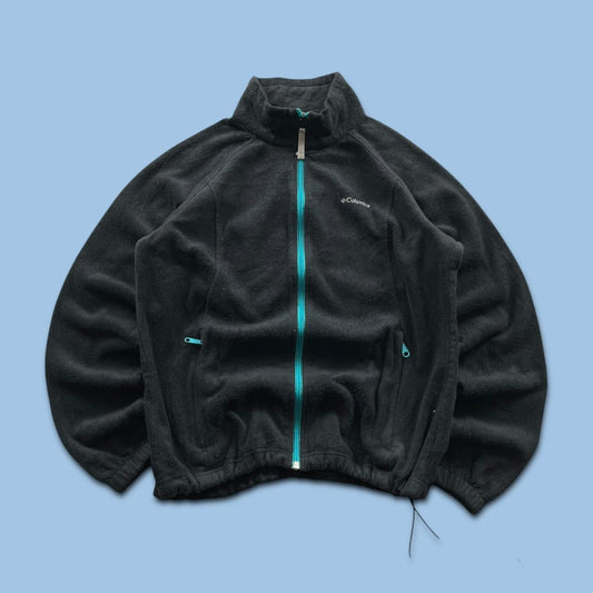 VINTAGE Y2K COLUMBIA ZIP UP FLEECE BLACK