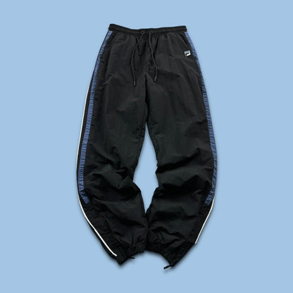 VINTAGE Y2K FILA STRAIGHT LEG BAGGY TRACKSUIT BOTTOMS BLACK