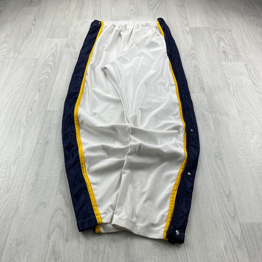 VINTAGE Y2K REEBOK BAGGY POPPER TRACKSUIT BOTTOMS WHITE