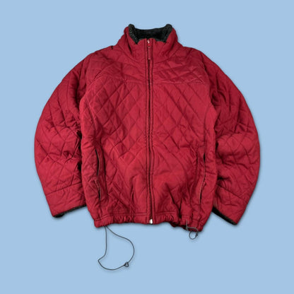 VINTAGE 00s COLUMBIA DIAMOND STITCH PUFFER JACKET RED