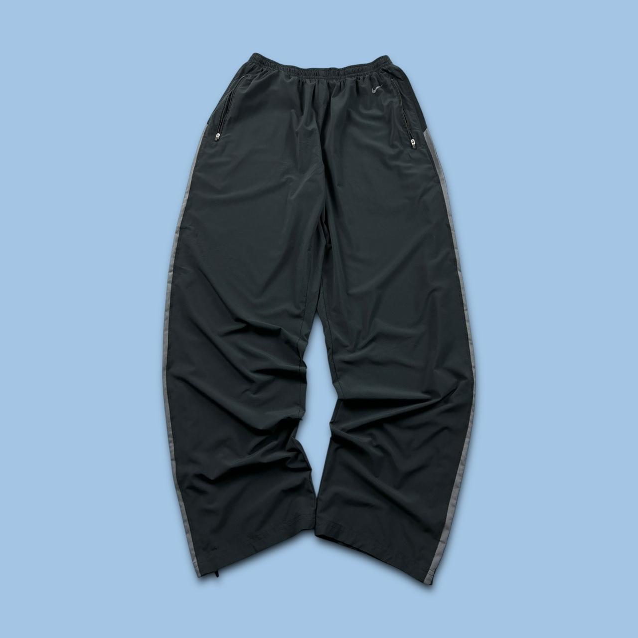 VINTAGE Y2K NIKE DRI FIT BAGGY TRACKSUIT BOTTOMS BLACK