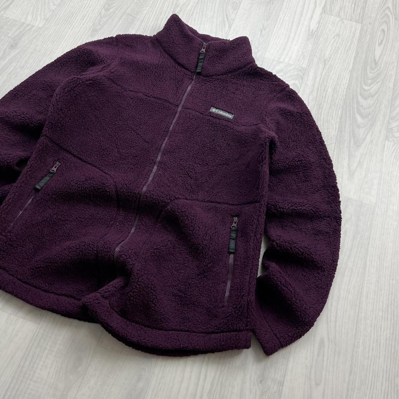VINTAGE Y2K COLUMBIA FLEECE JACKET PURPLE BURGUNDY