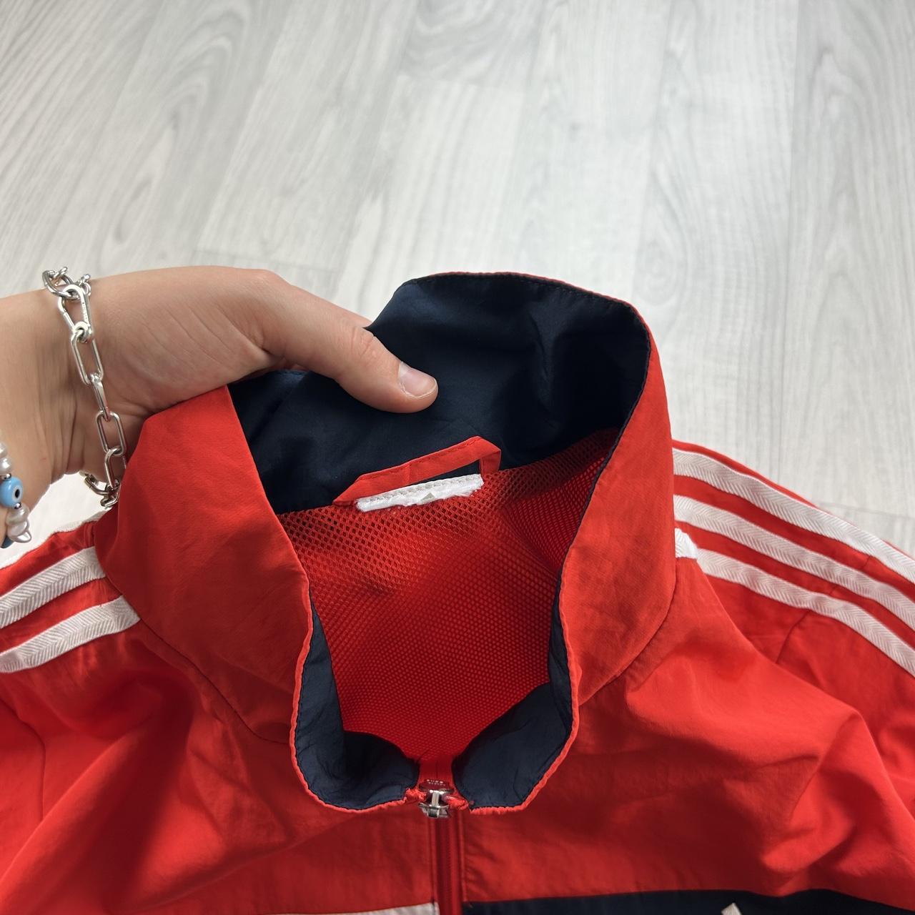 VINTAGE Y2K ADIDAS WINDBREAKER TRACK JACKET RED