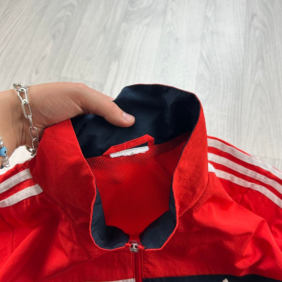 VINTAGE Y2K ADIDAS WINDBREAKER TRACK JACKET RED