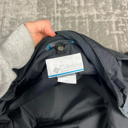 VINTAGE 00s COLUMBIA TECHNICAL NYLON UTILITY JACKET GREY BLACK