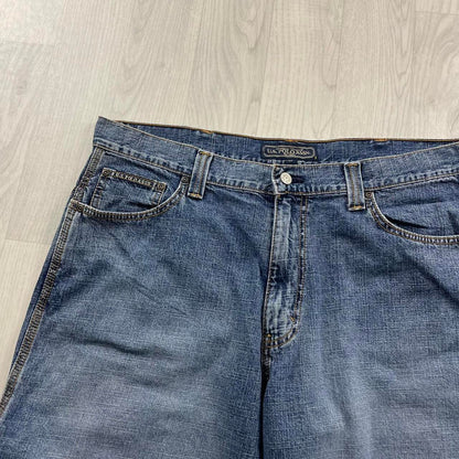 VINTAGE U.S. POLO ASSN. BAGGY LOOSE SKATER HIP HOP JORTS BLUE (38w)