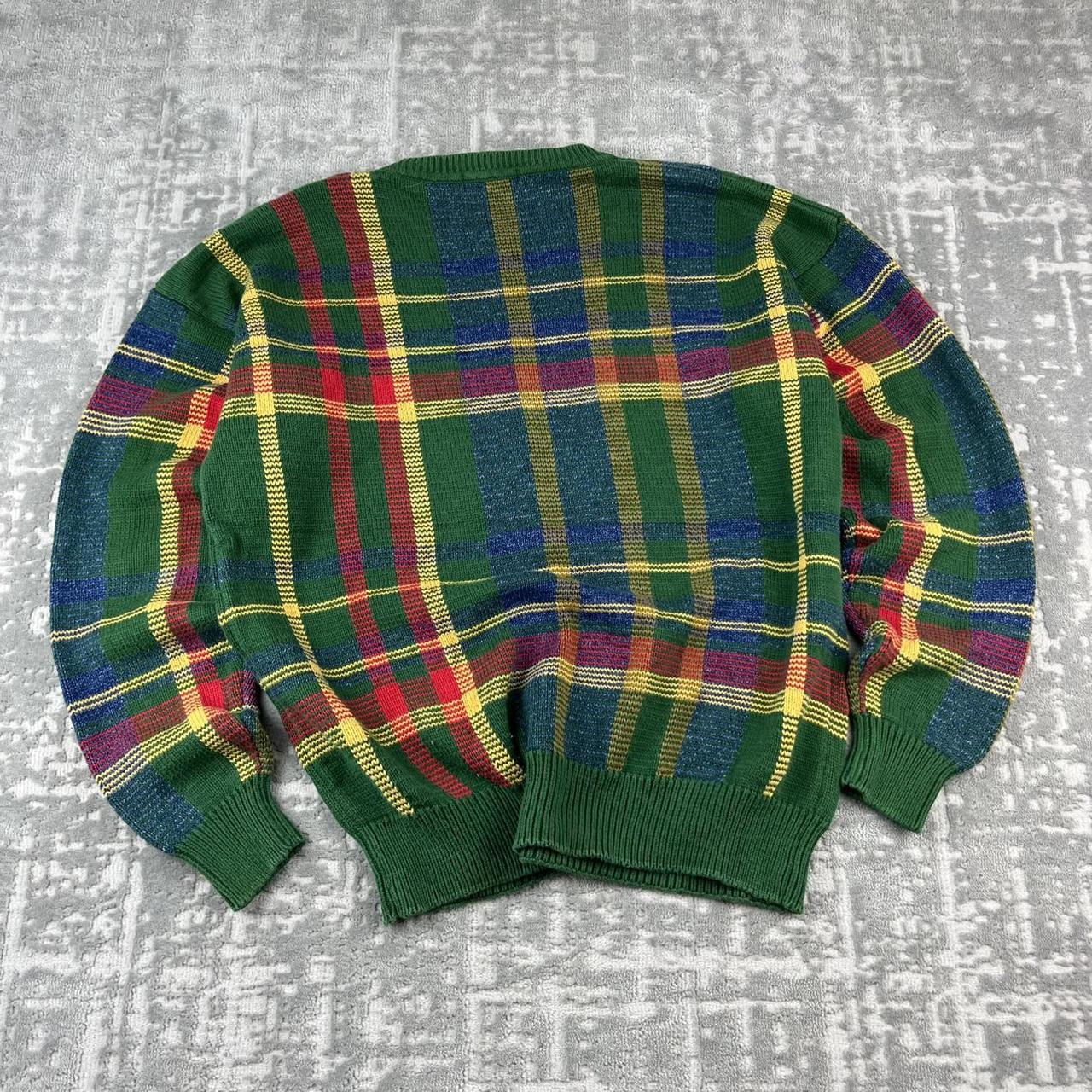 VINTAGE 90s NAUTICA PATTERN CHUNKY ESSENTIAL KNITTED JUMPER GREEN