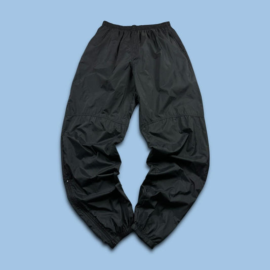 VINTAGE 90s NIKE BAGGY SHELL TRACKSUIT BOTTOMS BLACK