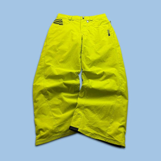 VINTAGE Y2K VOLCOM BAGGY SKI PANTS SALOPETTES YELLOW