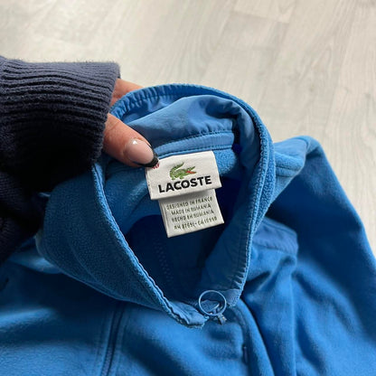 VINTAGE Y2K LACOSTE ZIP UP FLEECE BLUE