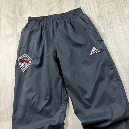VINTAGE Y2K ADIDAS STRAIGHT LEG TRACKSUIT BOTTOMS GREY
