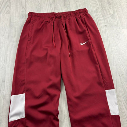 VINTAGE Y2K NIKE BAGGY TRACKSUIT BOTTOMS BURGUNDY