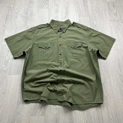VINTAGE Y2K RALPH LAUREN SHORT SLEEVE SHIRT GREEN