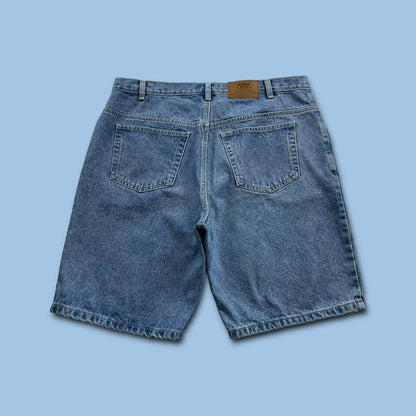 VINTAGE ROUTE 66 BAGGY LOOSE SKATER JORTS BLUE (38w)
