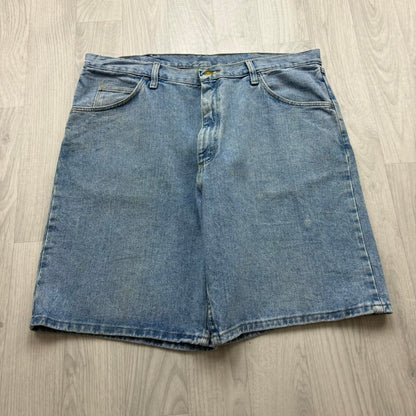 VINTAGE 00s WRANGLER BAGGY LOOSE JORTS LIGHT BLUE