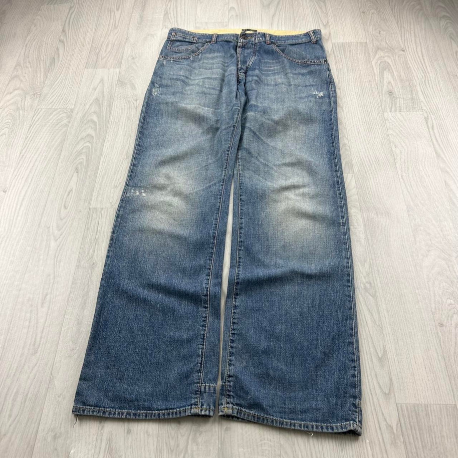 VINTAGE Y2K ARMANI BAGGY JEANS BLUE