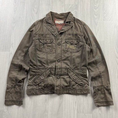VINTAGE Y2K O’NEILL UTILITY JACKET LIGHT BROWN