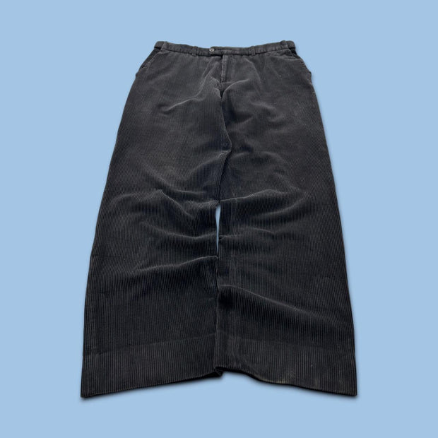 VINTAGE 00s CHUNKY CORDUROY TROUSERS BLACK