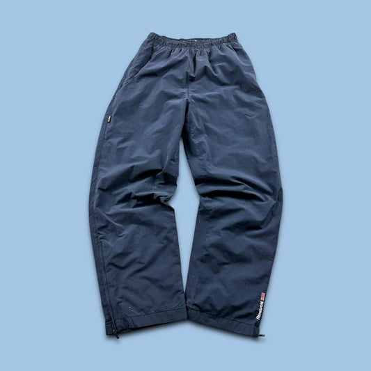 VINTAGE 00s REEBOK CLASSIC STRAIGHT LEG BAGGY TRACKSUIT BOTTOMS NAVY (L)