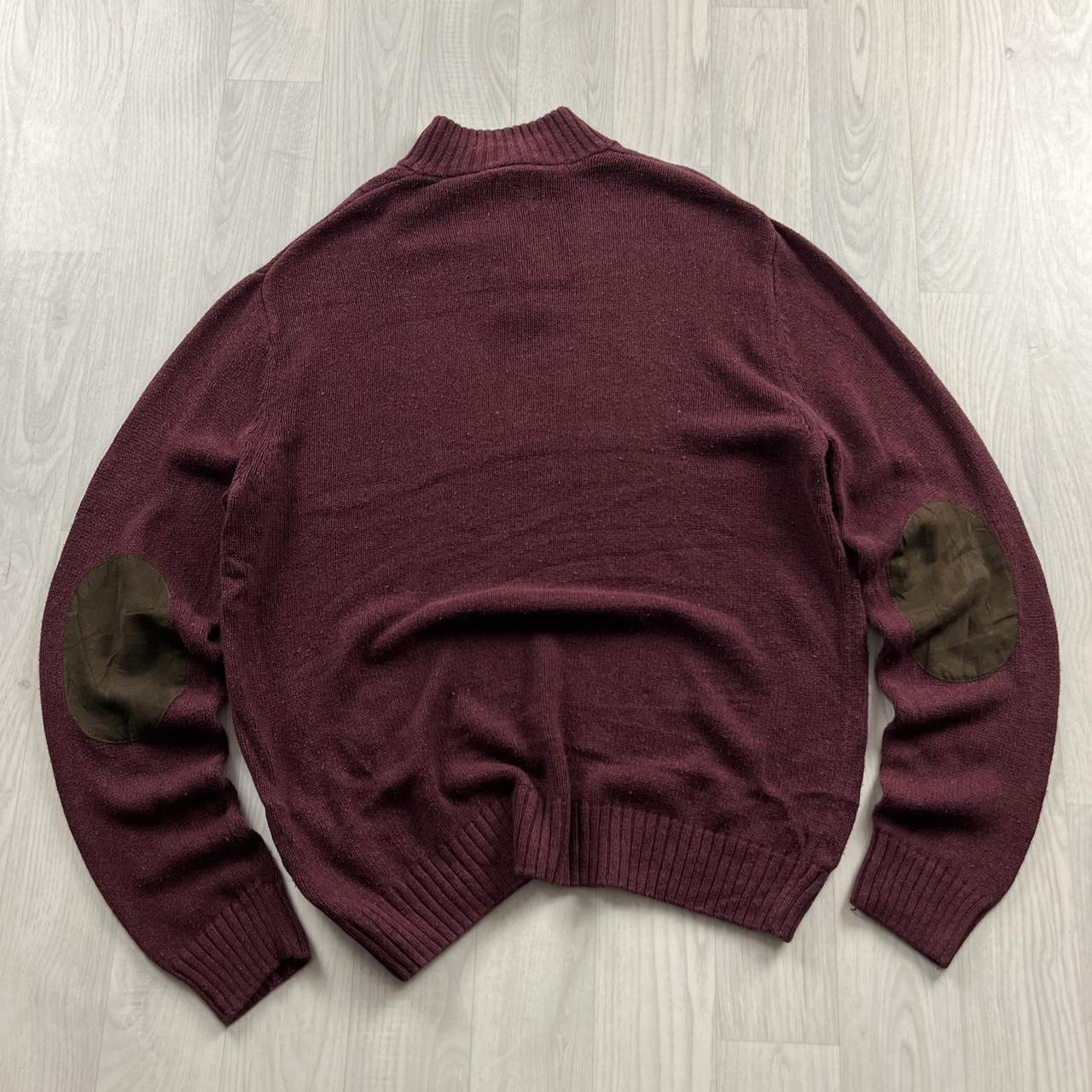 VINTAGE Y2K CHAPS CHUNKY KNITTED JUMPER BURGUNDY