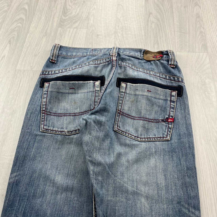 VINTAGE Y2K QUIKSILVER STRAIGHT LEG JEANS BLUE