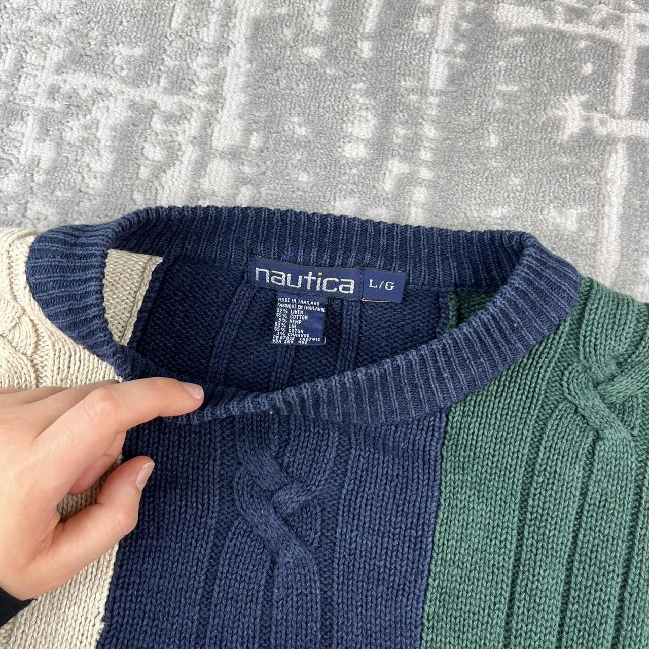 VINTAGE 90s NAUTICA STRIPED CHUNKY ESSENTIAL KNITTED JUMPER MULTI