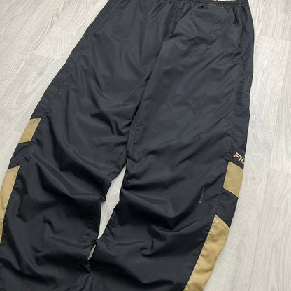 VINTAGE Y2K FILA BAGGY TRACKSUIT BOTTOMS BLACK