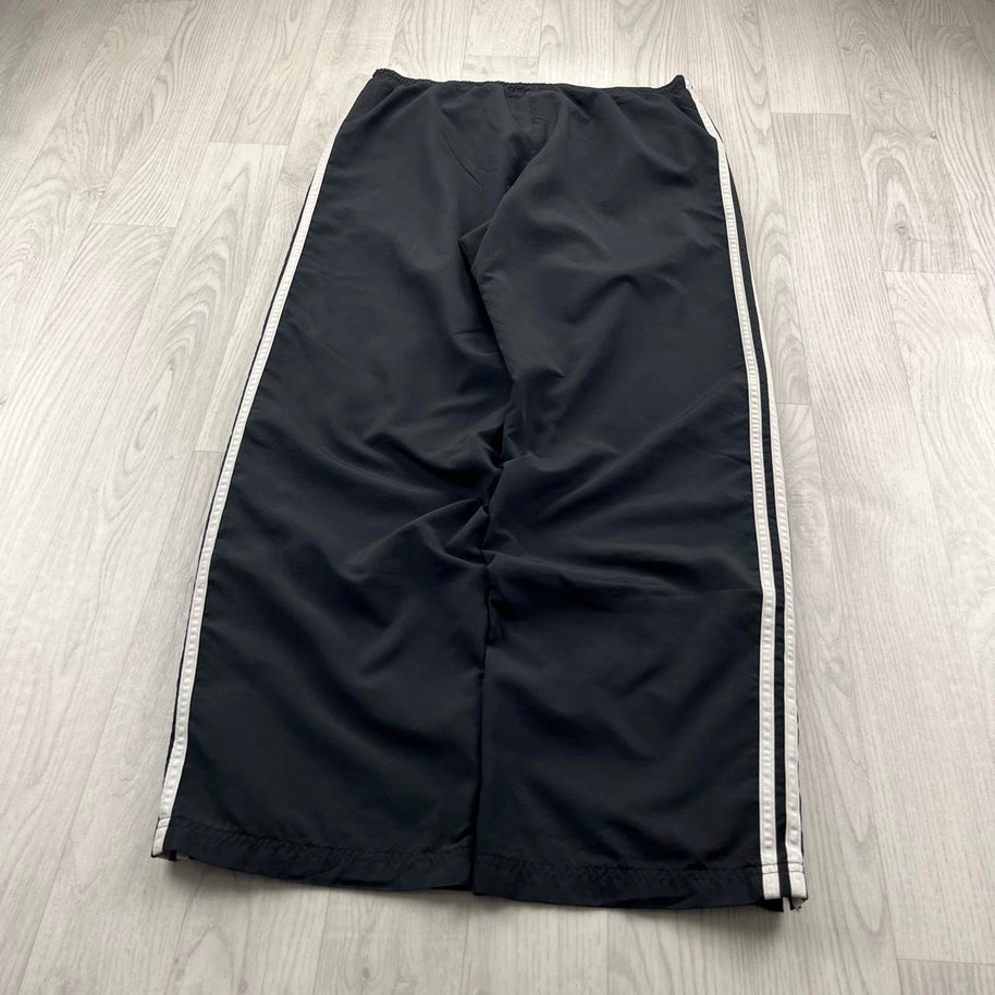 VINTAGE Y2K ADIDAS BAGGY TRACKSUIT BOTTOMS BLACK