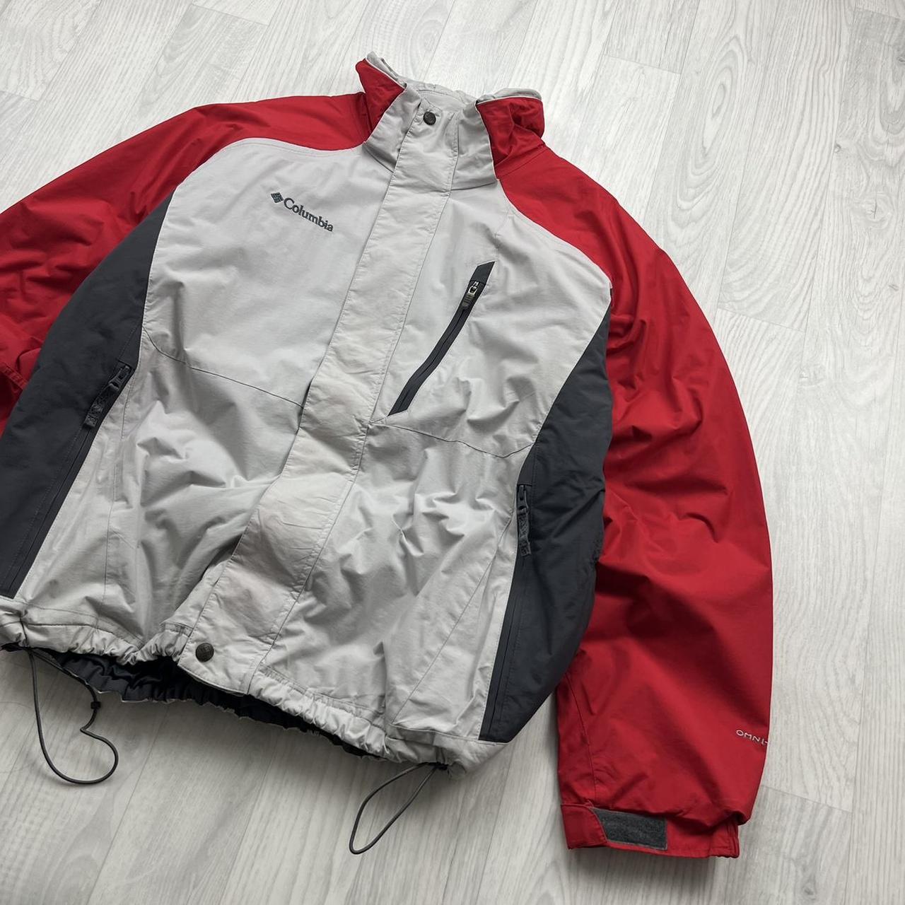 VINTAGE 00s COLUMBIA TECHNICAL UTILITY SKI JACKET GREY RED