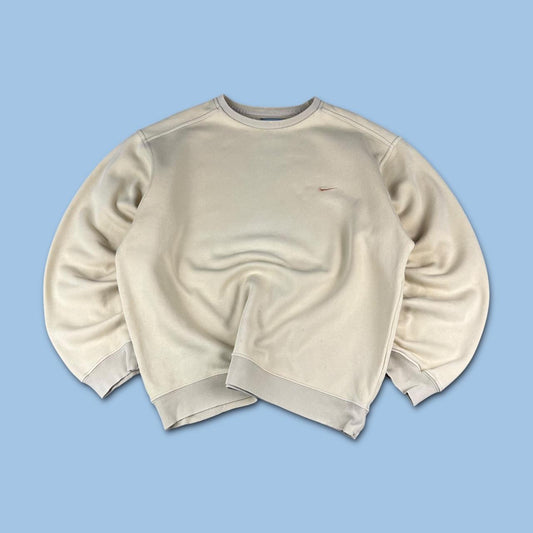 VINTAGE Y2K NIKE BOXY SWEATSHIRT CREAM YELLOW