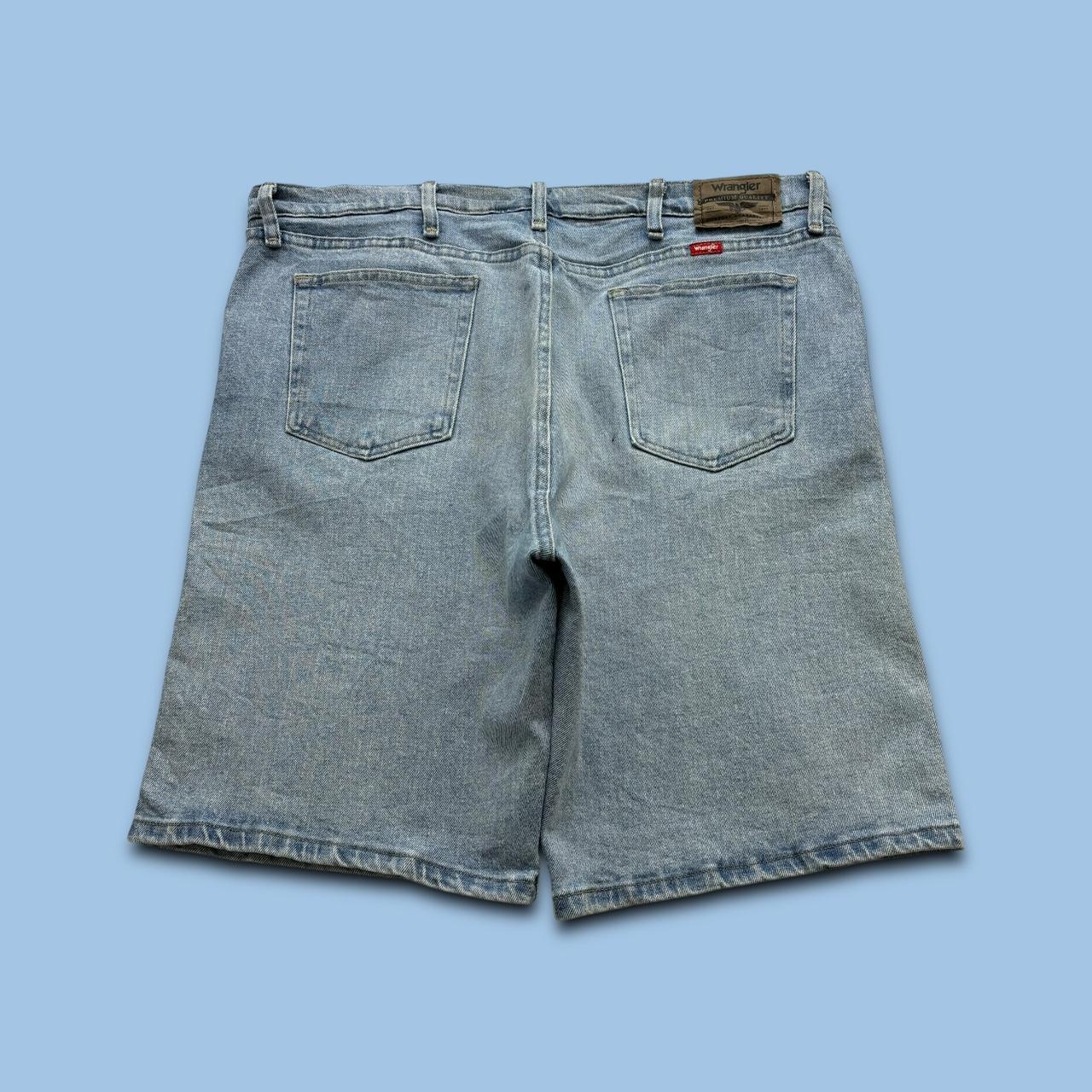 VINTAGE 00s WRANGLER BAGGY LOOSE JORTS LIGHT BLUE