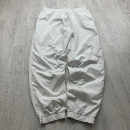 VINTAGE Y2K LACOSTE BAGGY TRACKSUIT BOTTOMS WHITE
