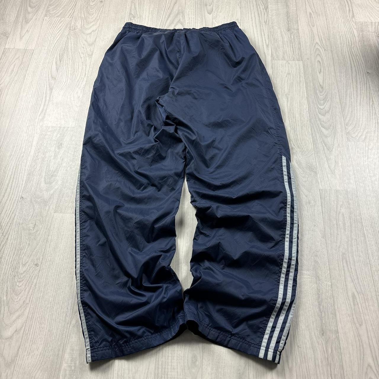 VINTAGE Y2K ADIDAS BAGGY TRACKSUIT BOTTOMS NAVY