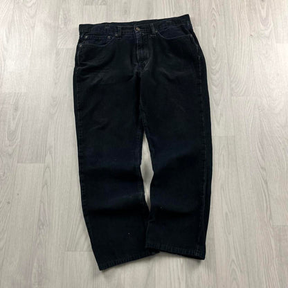 VINTAGE LEVIS 514 WHITE TABS STRAIGHT LEG CORDUROY JEANS BLACK