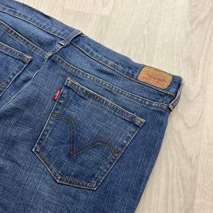 VINTAGE LEVIS 515 BOOTCUT JEANS NAVY BLUE