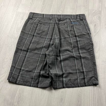 VINTAGE Y2K O’NEILL CHECKERED BAGGY LOOSE SURF SHORTS GREY
