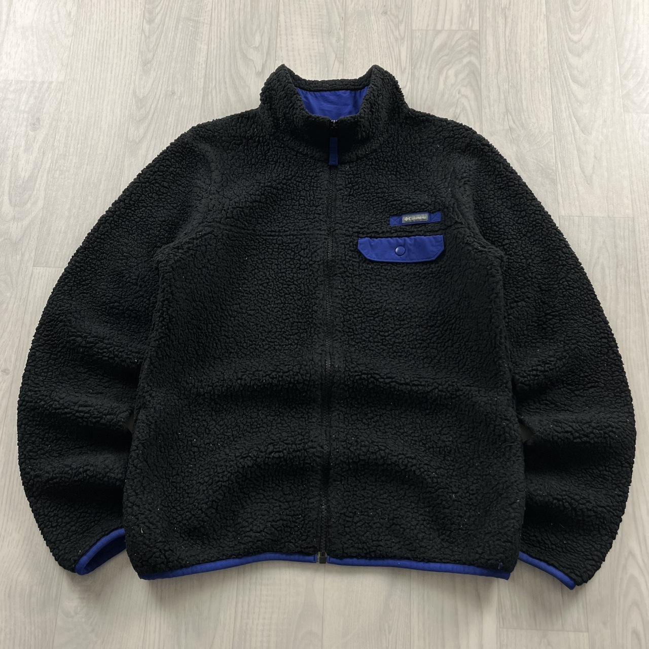 VINTAGE Y2K COLUMBIA ZIP UP SHERPA FLEECE BLACK