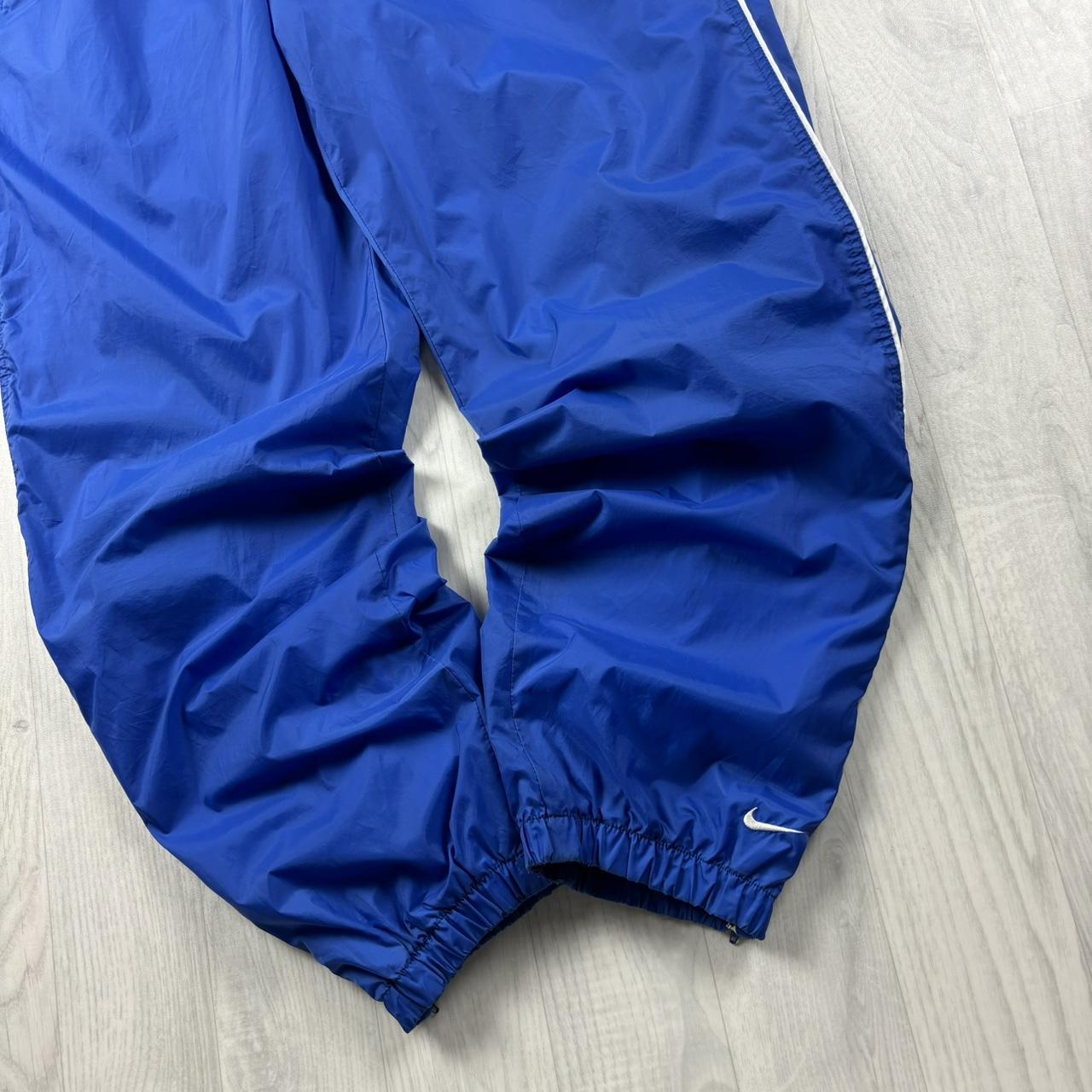 VINTAGE Y2K NIKE TEAM BAGGY TRACKSUIT BOTTOMS BLUE