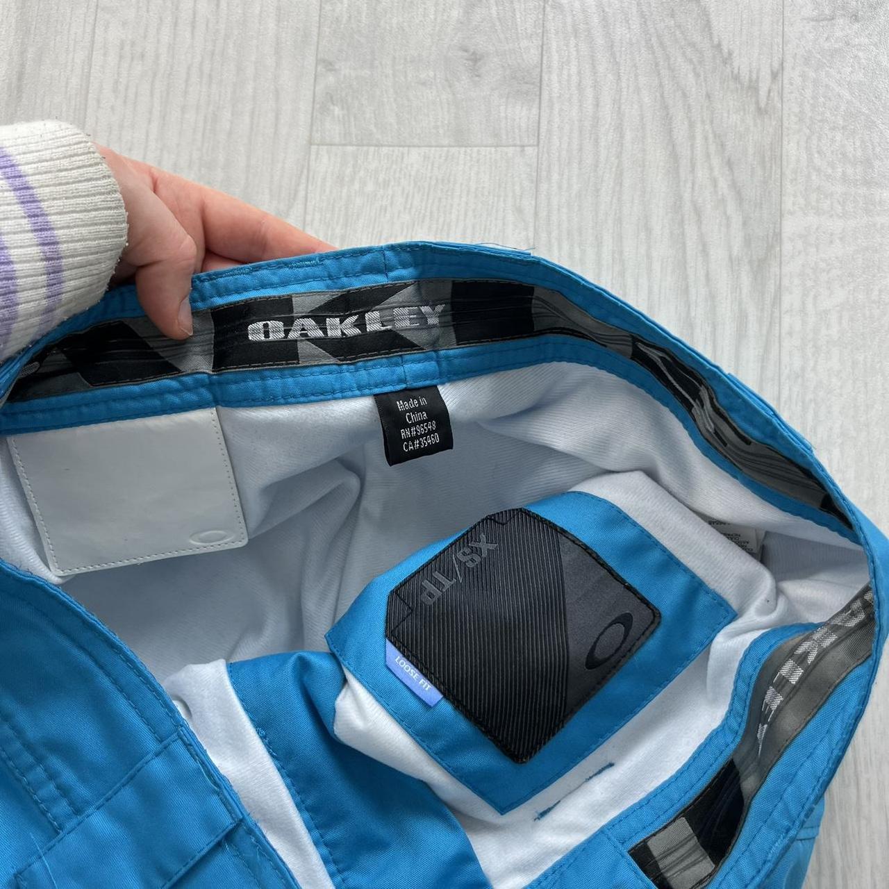 VINTAGE Y2K OAKLEY LOW RISE BAGGY SKI PANTS SALOPETTES BLUE