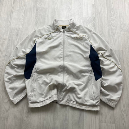 VINTAGE Y2K UMBRO WINDBREAKER TRACK JACKET WHITE