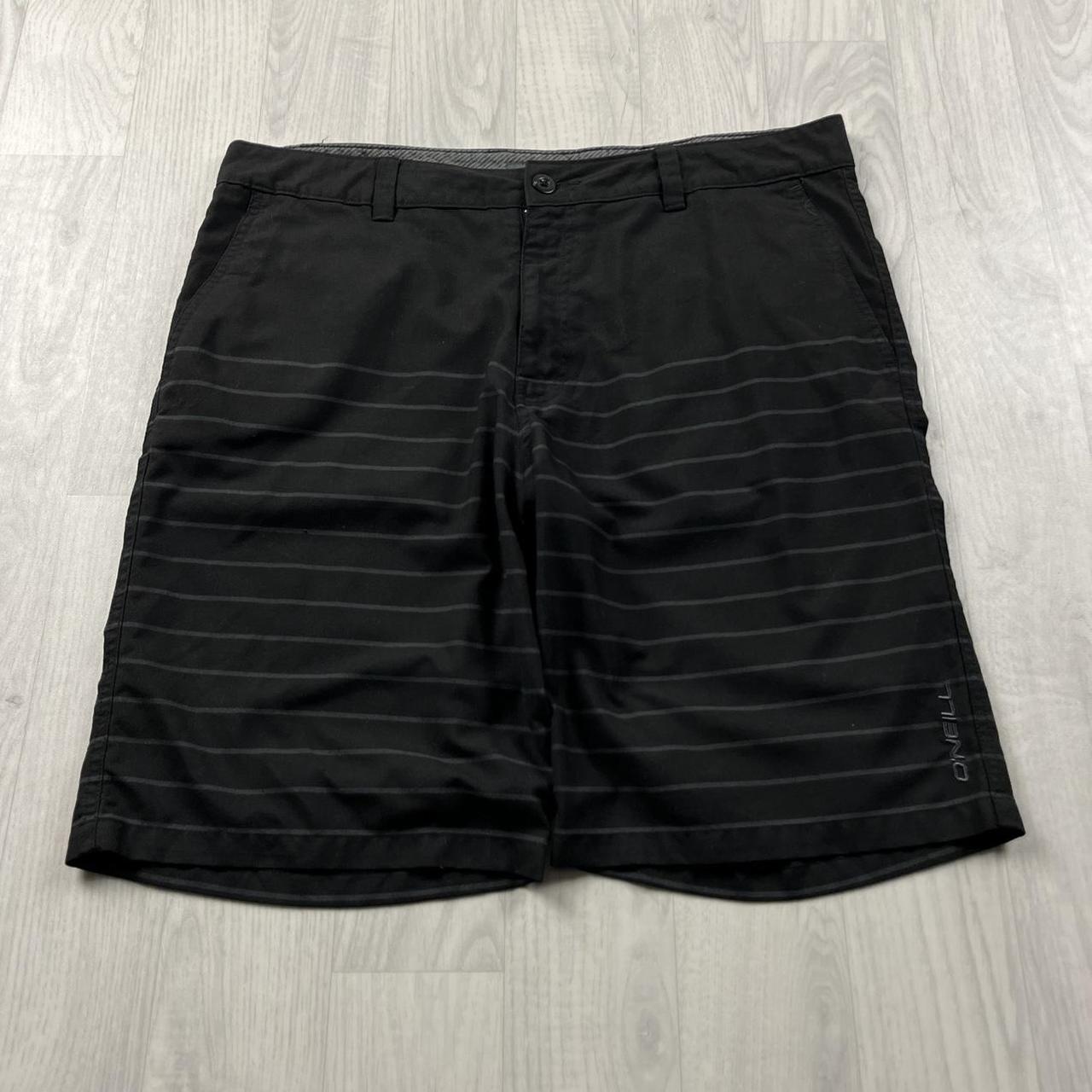VINTAGE Y2K O’NEILL STRIPED BAGGY LOOSE BOARD SURF SHORTS BLACK